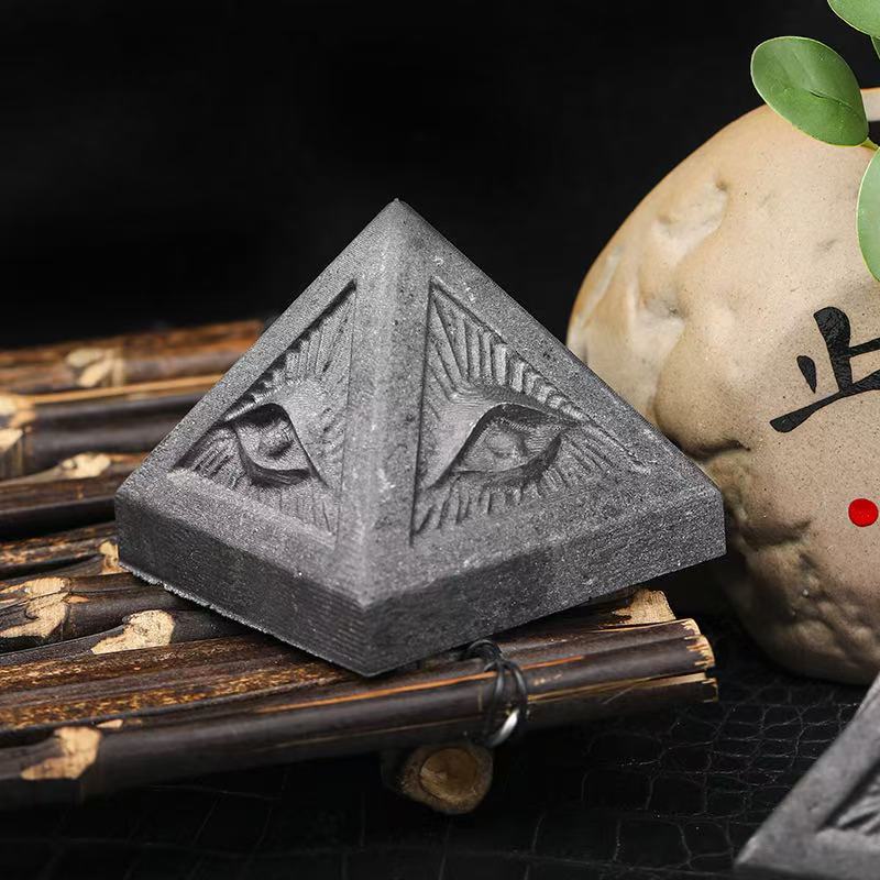 3" Evil Eye Shungite Pyramid