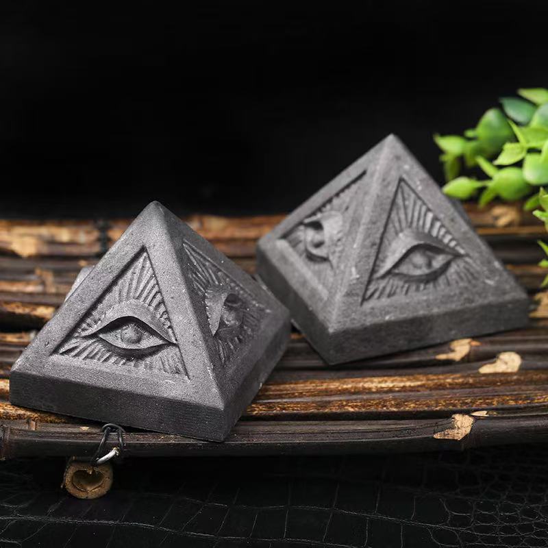 3" Evil Eye Shungite Pyramid