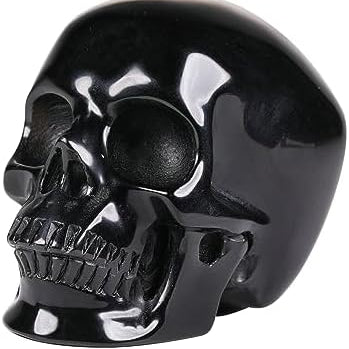 3" Black Obsidian Crystal Skull