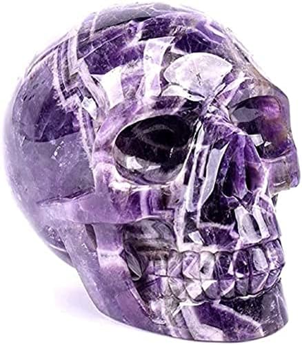 3"Natural Hand Carved Dream Amethyst Skull