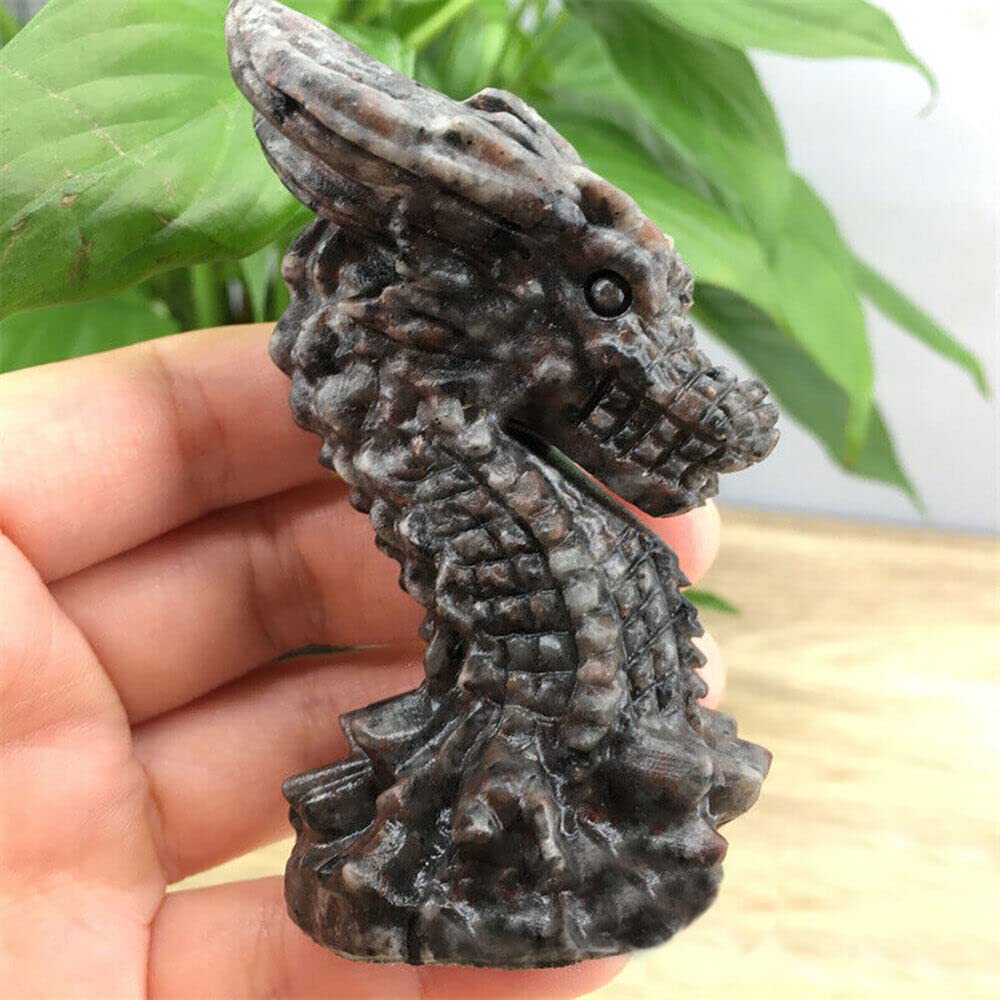 3" Natural Yooperlite Dragon Skull