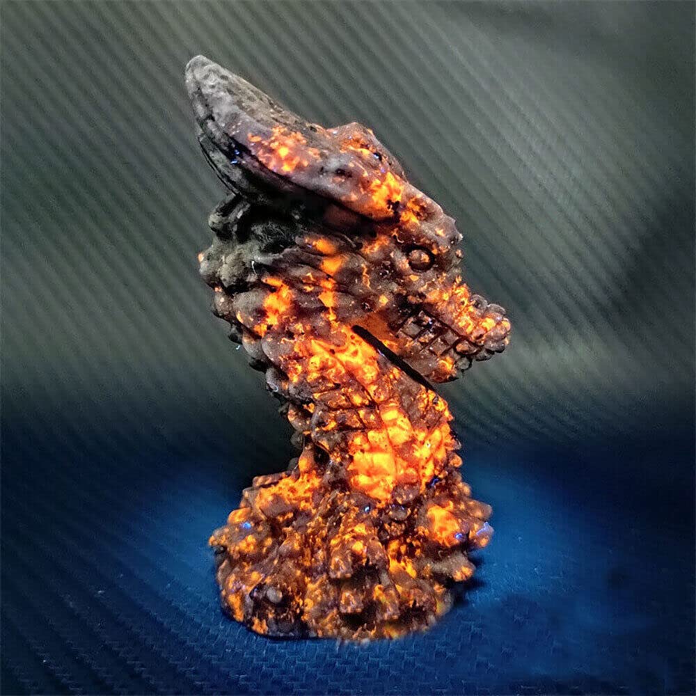 3" Natural Yooperlite Dragon Skull