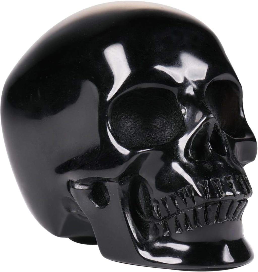 3" Black Obsidian Crystal Skull