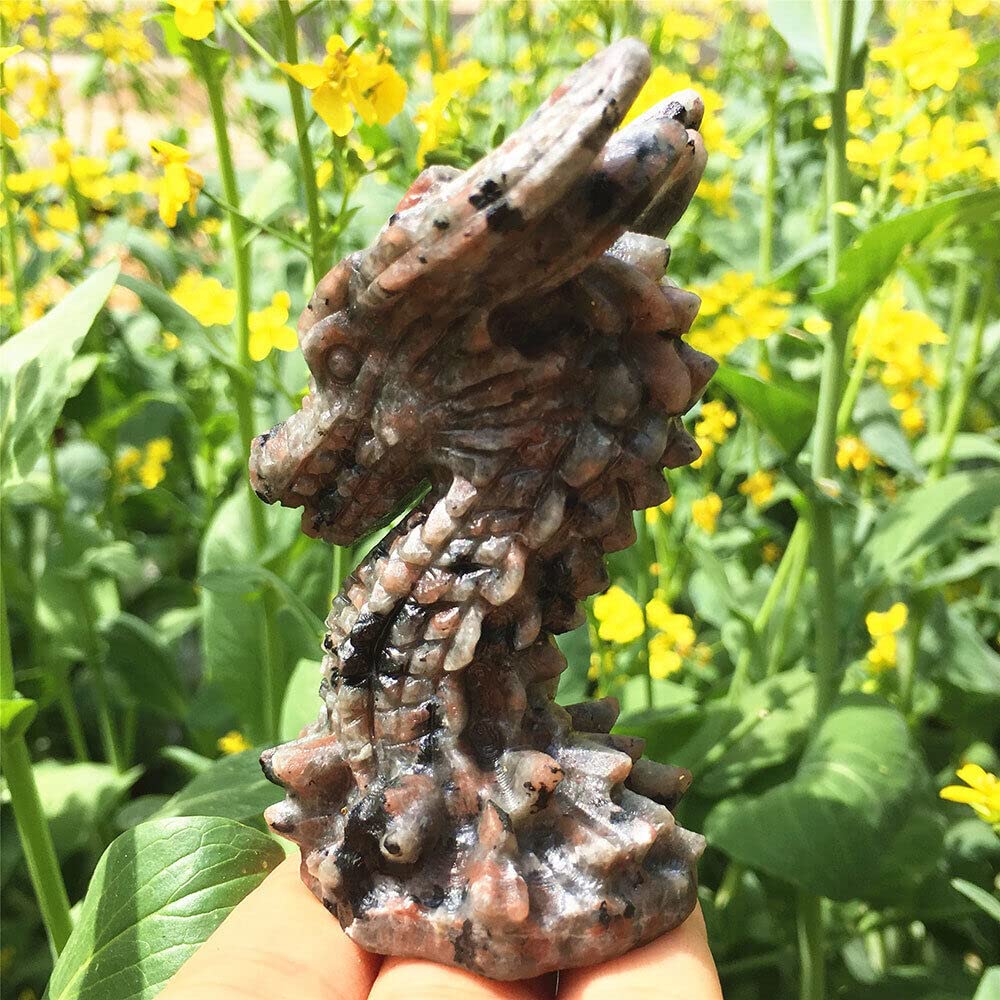 3" Natural Yooperlite Dragon Skull