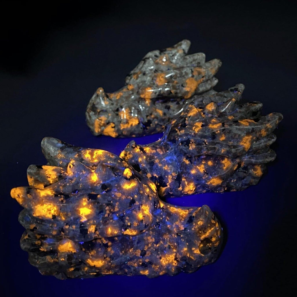 5" Natural Yooperite Hand Carved Dragon