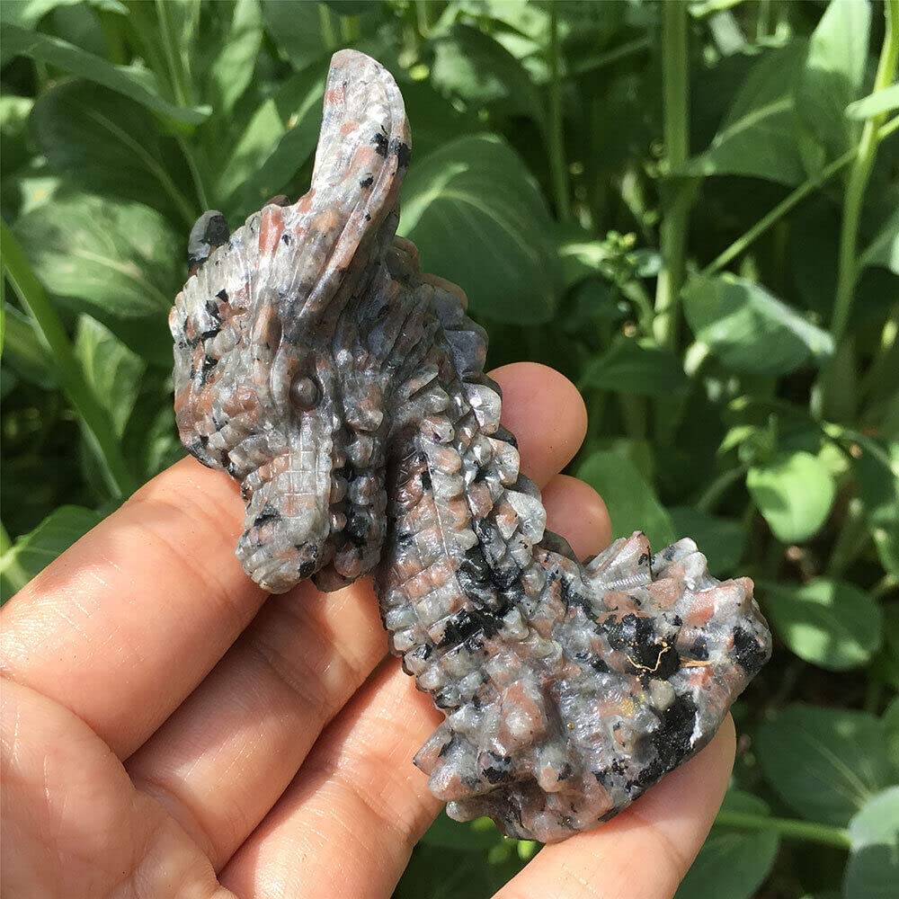 3" Natural Yooperlite Dragon Skull