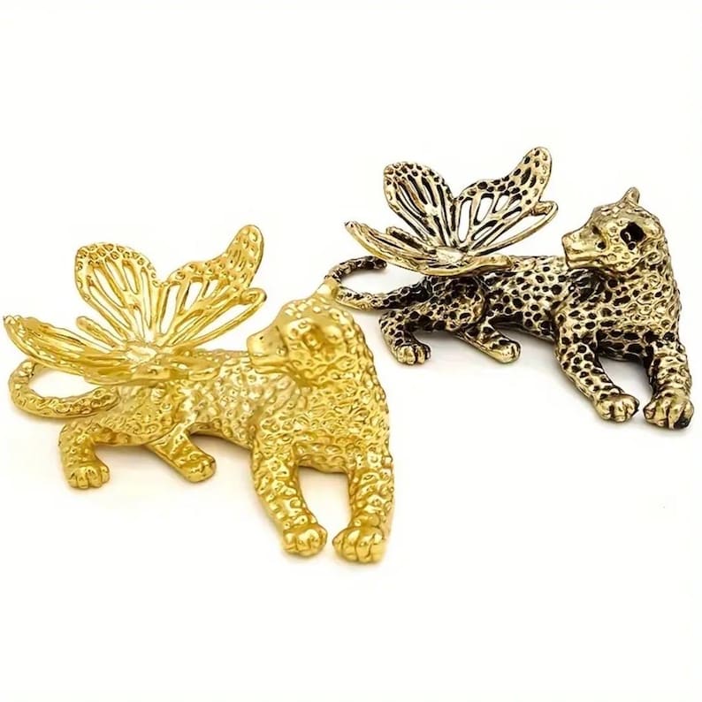 Leopard Butterfly Crystal Sphere Display Stand