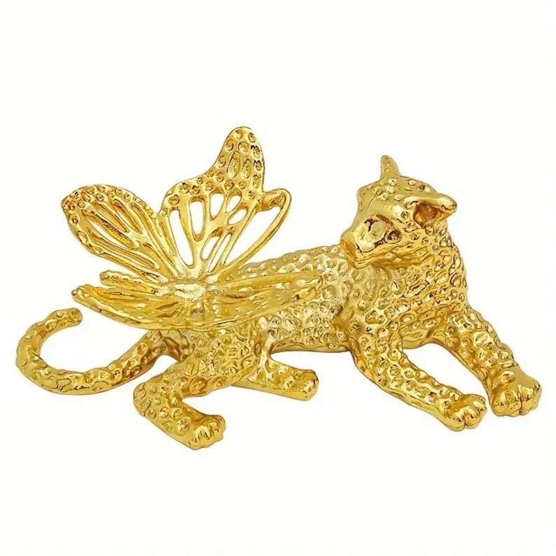 Leopard Butterfly Crystal Sphere Display Stand