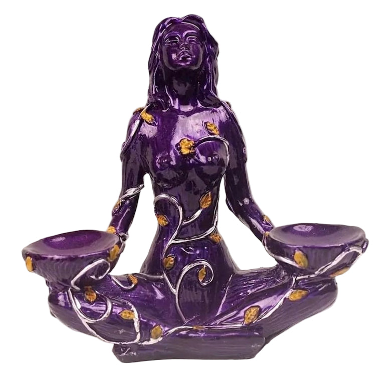 4.5" Purple Gaia Crystal Sphere Display Stand