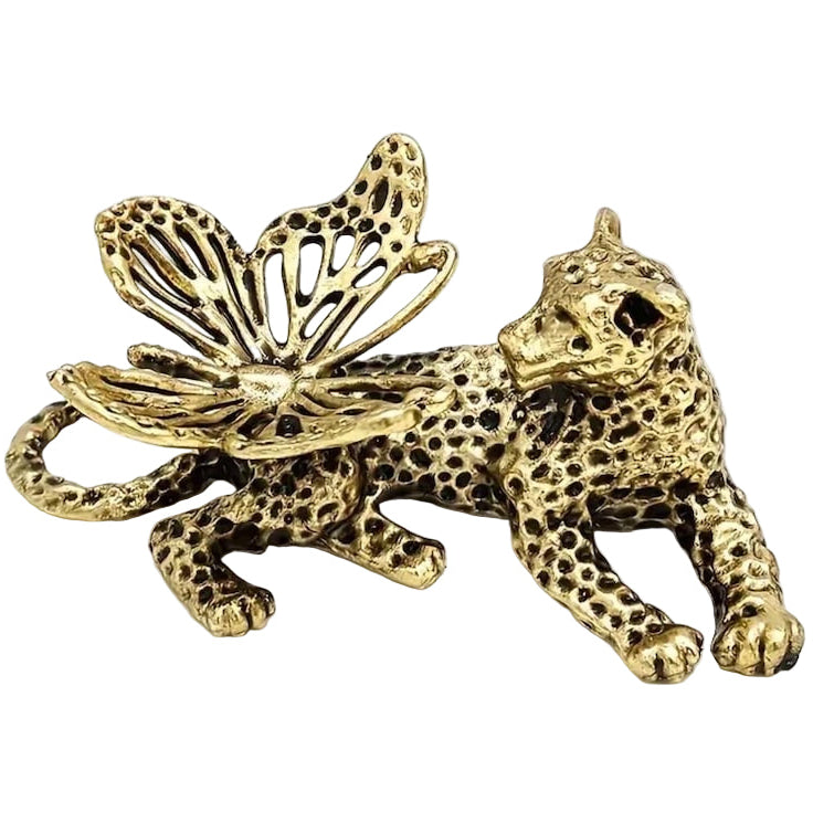 Leopard Butterfly Crystal Sphere Display Stand