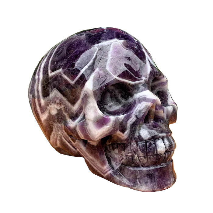 3"Natural Hand Carved Dream Amethyst Skull