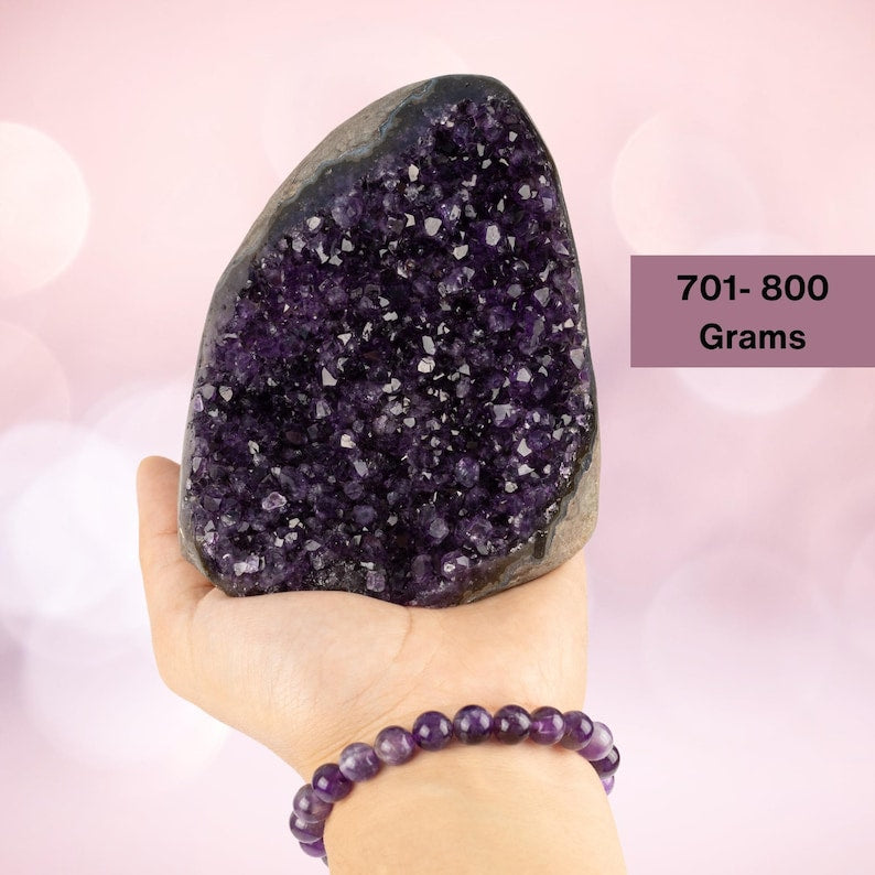 Natural Amethyst Cut Base Amethyst Geode