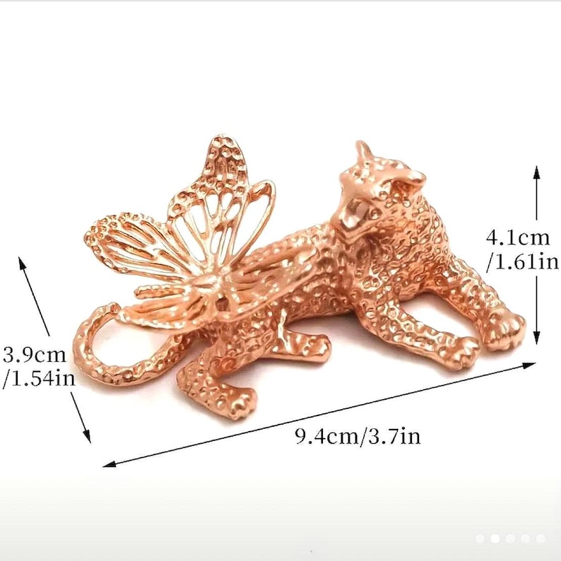 Leopard Butterfly Crystal Sphere Display Stand