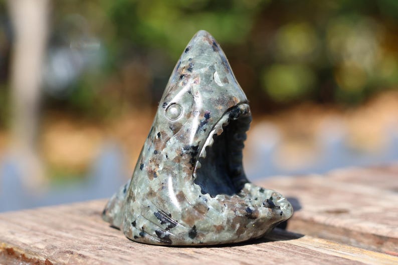 4" Natural Yooperlite Shark Sculpture