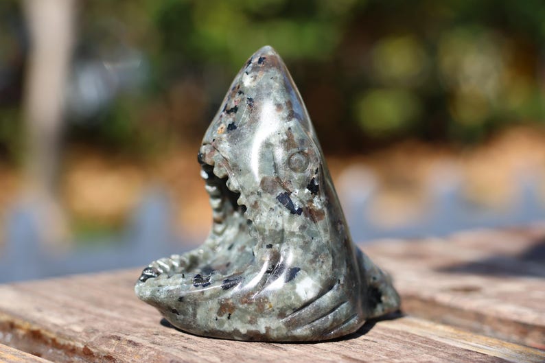4" Natural Yooperlite Shark Sculpture