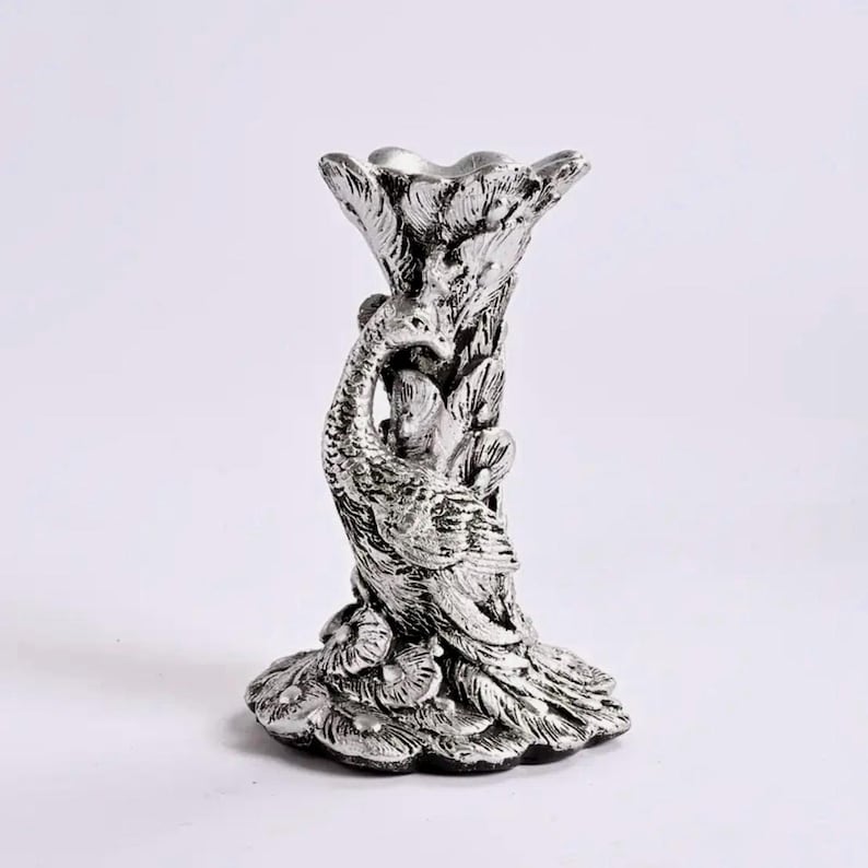 5" Peacock Crystal Sphere Holder