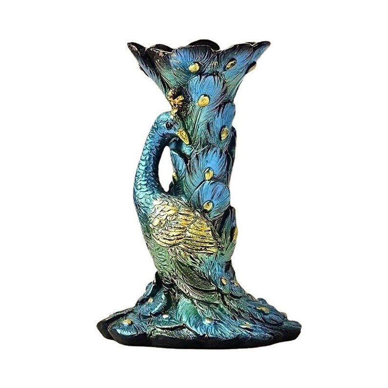 5" Peacock Crystal Sphere Holder