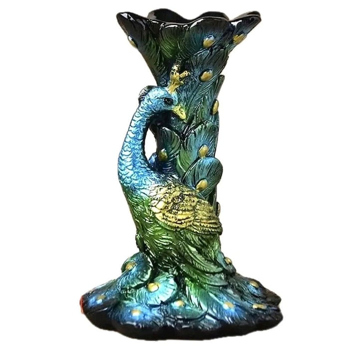 5" Peacock Crystal Sphere Holder