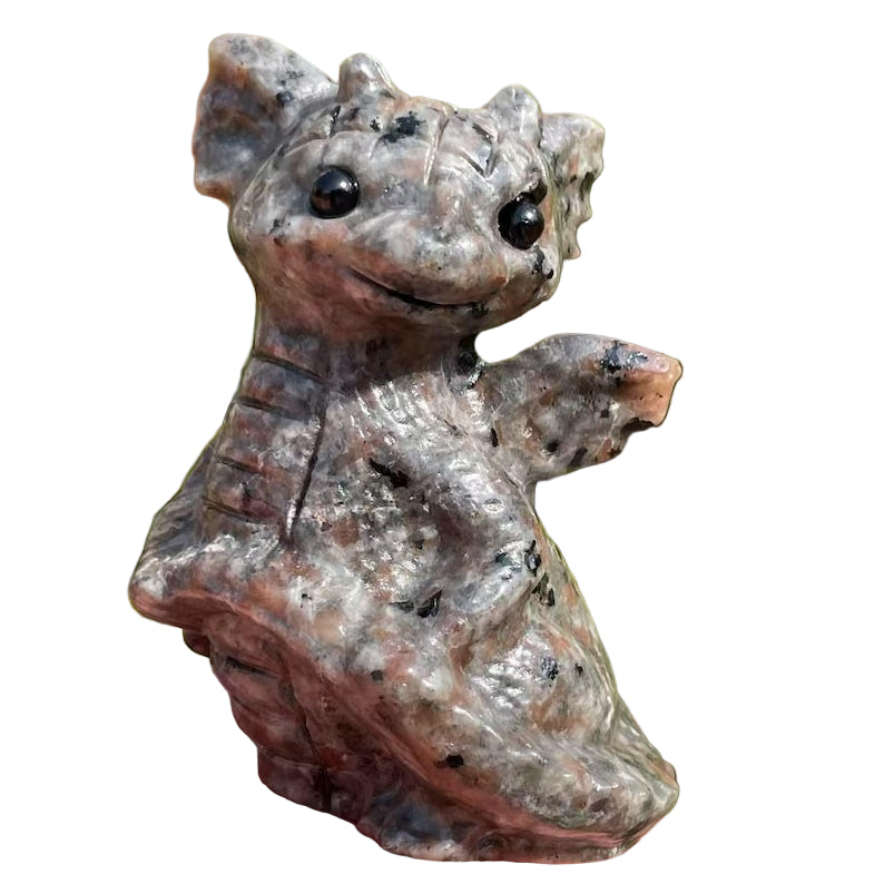 3" Hand-Carved Yooperlite Crystal Dragon