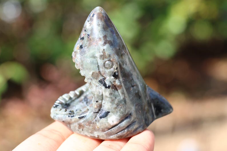 4" Natural Yooperlite Shark Sculpture