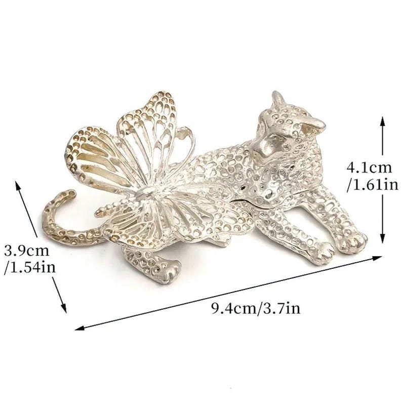 Leopard Butterfly Crystal Sphere Display Stand