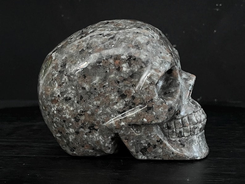 3'' Natural Hand Carved Yooperlite Skull