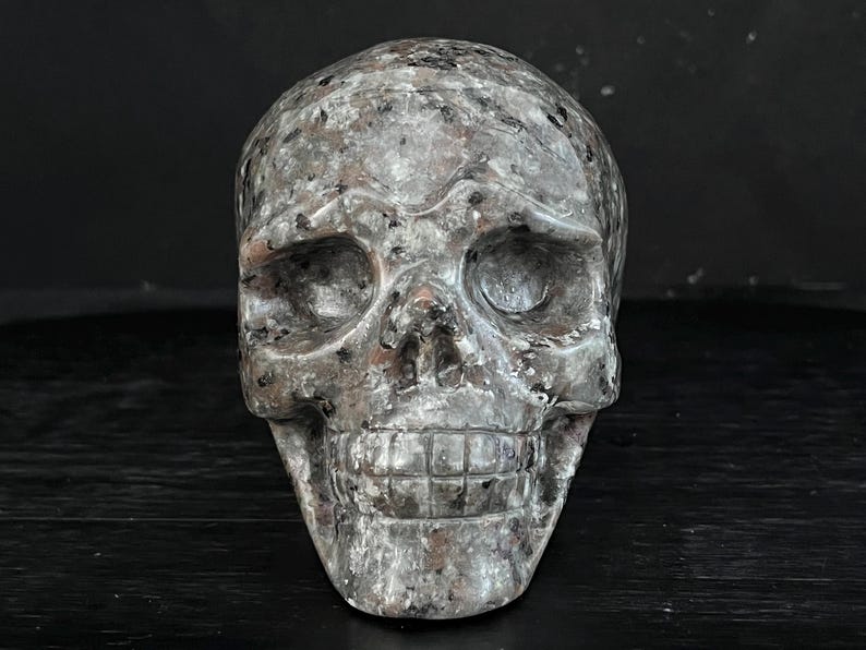 3'' Natural Hand Carved Yooperlite Skull