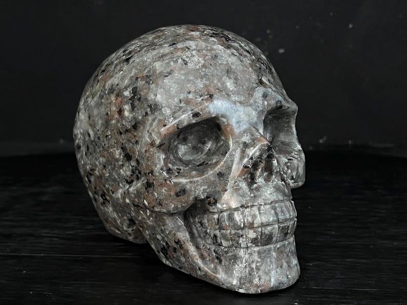 3'' Natural Hand Carved Yooperlite Skull