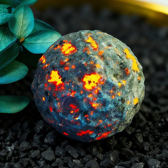 2"Hand Carved Natural Yooperlite Moon