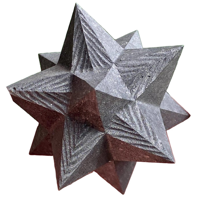3" Hand Carved Shungite Merkaba Star EMF Protection Stone